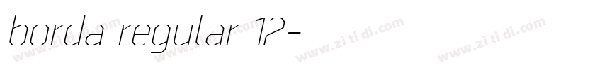 borda regular 12字体转换